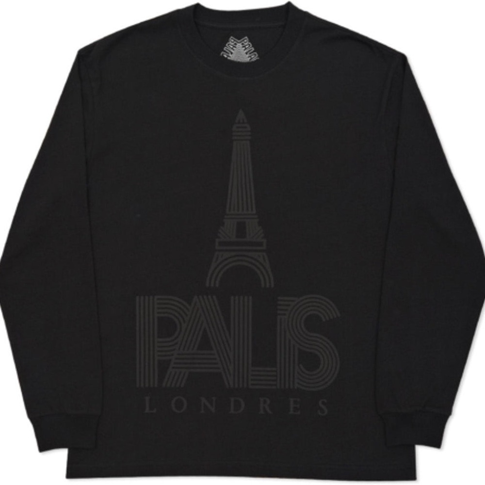 🔥 PALACE Londres Palis Paris Eiffel Tower L/S Black Shirt